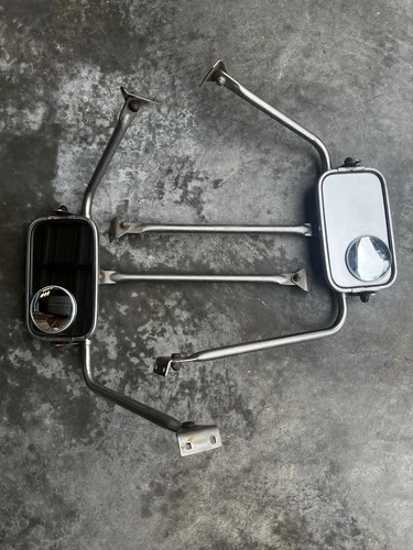 67-79 Ford Truck Factory West Coast Jr Mirrors - Stainless Steel FoMoCo Oem