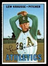 1967 TOPPS #565 LEW KRAUSSE A'S EX-MT SET BREAK 552509 (KYCARDS)