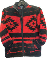 Boys SZ 12 -Polo Ralph Lauren Aztec Red Black Jacket -Full Zip - WARM Southwest
