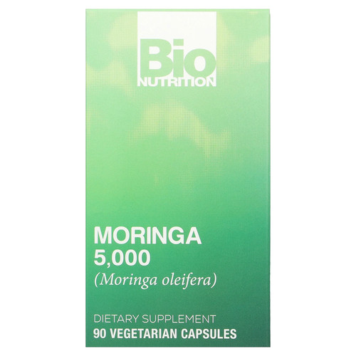 Bio Nutrition Moringa Super Food 5 000 mg 90 Veggie Caps Preservative-Free,