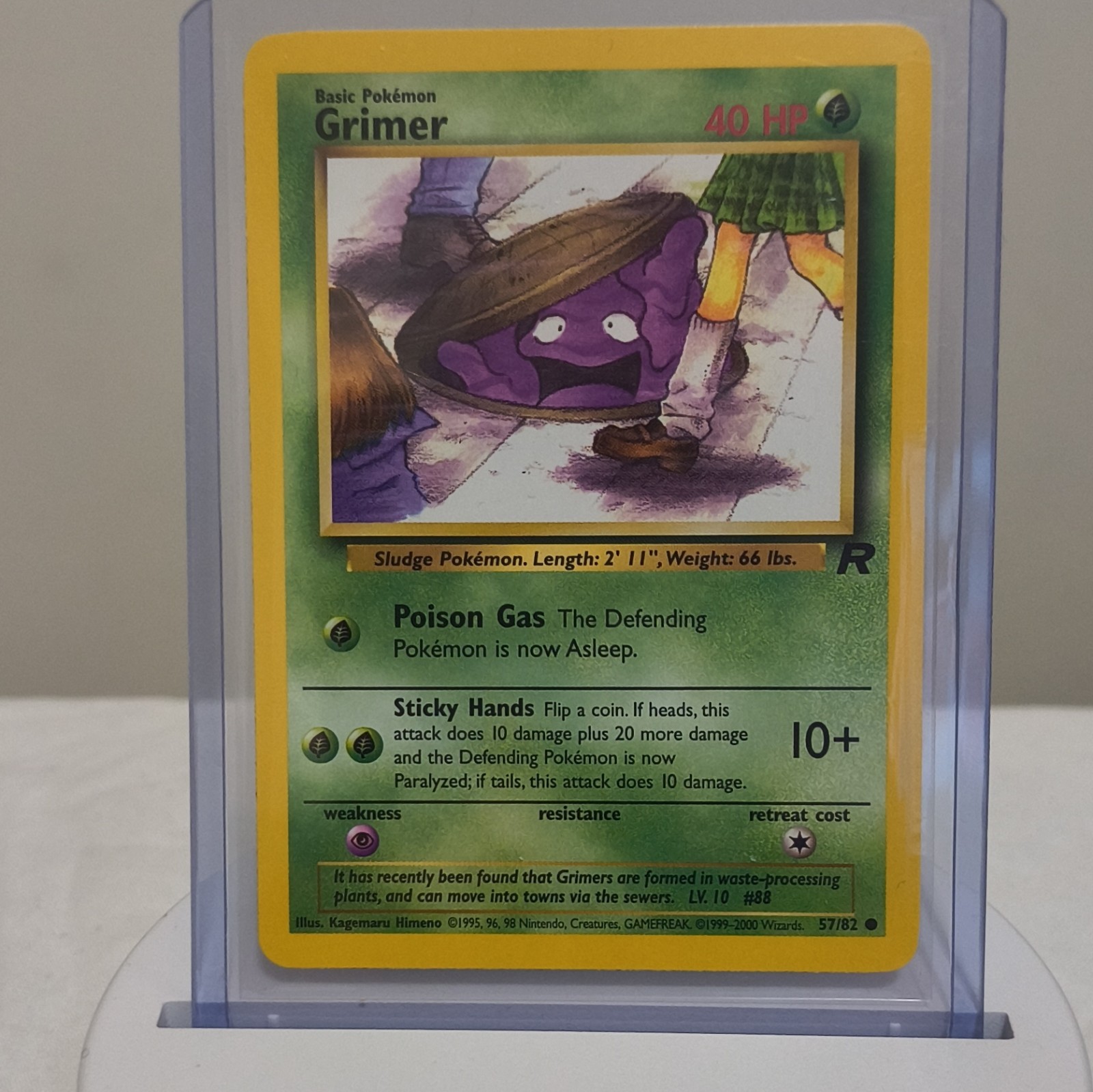 Grimer Mint NM Team Rocket 57/82 Common Regular Unlimited 2000 Pokemon Card