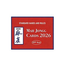 2026 Mahjong Card Official Scoring NMJL Compatible Game Instructions Card Red