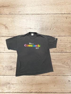 Vintage Have a Comcastic Day Comcast Graphic T-Shirt Black XL