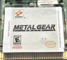 Metal Gear Solid (Game Boy Color GBC, 2000) *Cart Only* Authentic Tested Saves!
