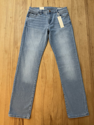 Neu Esprit Damen Stretch Straight Jeans Hose Low Rise Gr. W29 L32 Hellblau