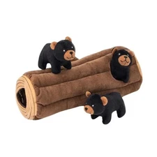 ZippyPaws Zippy Burrow Dog Toy Black Bear Log 1ea/XL New