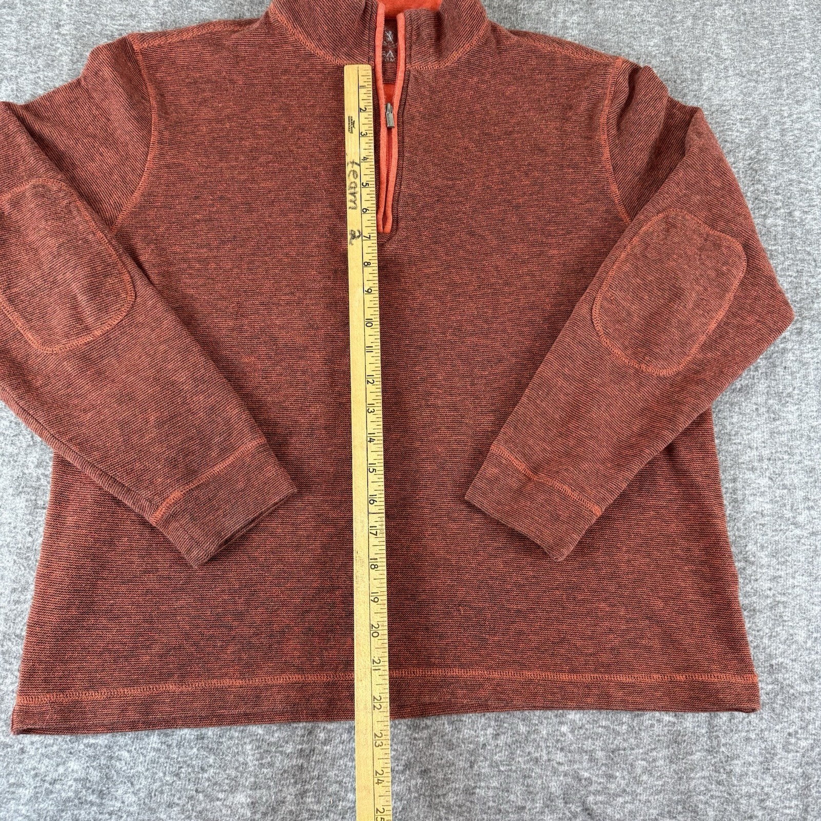 Bugatchi Uomo Quarter Zip Pullover Red Heather Kn… - image 6