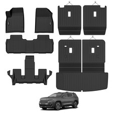 Floor Mats for 2017-2023 GMC Acadia 6 Seats with 2nd Row Bucket Seat, Trunk M...