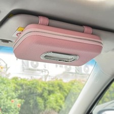 Car Tissue Holder, Sun Visor Napkin Holder, Luxury PU Leather Backseat Tissue...
