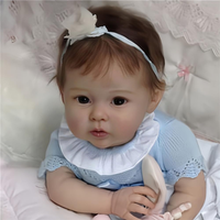 Reborn Baby Puppe MäDchen 49Cm Realistisch StoffköRper Lebensecht