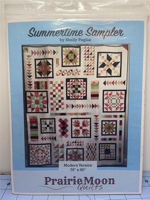 PRAIRIE MOON QUILTS - Quilt Pattern - SUMMERTIME SAMPLER 76'' x 90 - 2 Versions