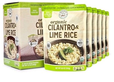 Ritika's Global Grains Organic Cilantro & Lime Rice 6 Pack 8.8 oz Pouches Vegan