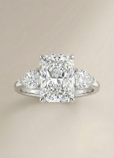 5 Ct Radiant Cut Real 950 Platinum Lab Grown Diamond/CVD Women's Wedding Ring