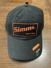 Simms Fish It Well Adjustable Low Crown Cap Black OSFM NWT
