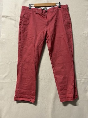 Goodthreads Chino Pants Men's 38 X 28 Straight Fit Red Cotton Stretch