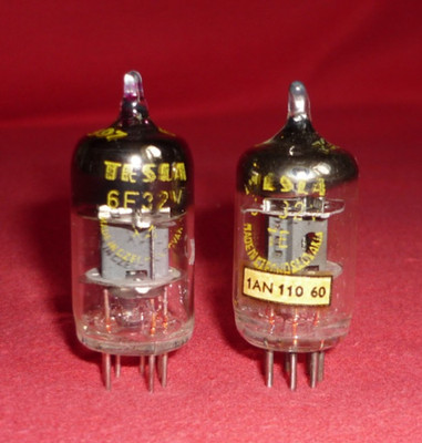 2pcs. Tesla 6F32 Pentode tube NEW