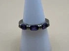 Vintage 925 Sterling Silver Amethyst Ring /Size 8.25
