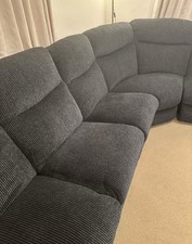 Dark Grey Manual L Shaped Recliner Sofa+Free Delivery Available. Great Condition