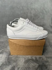 Vans Vault Old Skool Style 36 Low Top Mens Size 7.5 White Tumbled Leather