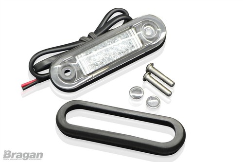 To Fit 07-14 Ford Transit MK7 LWB NEGRO barras laterales de acero inoxidable escalones + LED blancos - Imagen 5 de 5