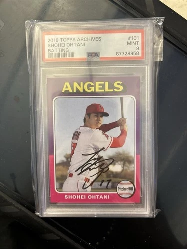 Shohei Ohtani 2019 Topps Archives 1975 Design #101 PSA 9 Mint BATTING