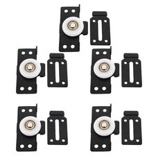 5 Pcs Cabinet Pulley Set Wardrobe Closet Door Hardware Sliding Rollers Kit