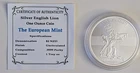 2024 NIUE SILVER ENGLISH LION 1 OUNCE COIN THE EUROPEAN MINT IN CAPSULE