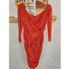 ChicMe Red Glitter Ruched Bodycon Dress XL