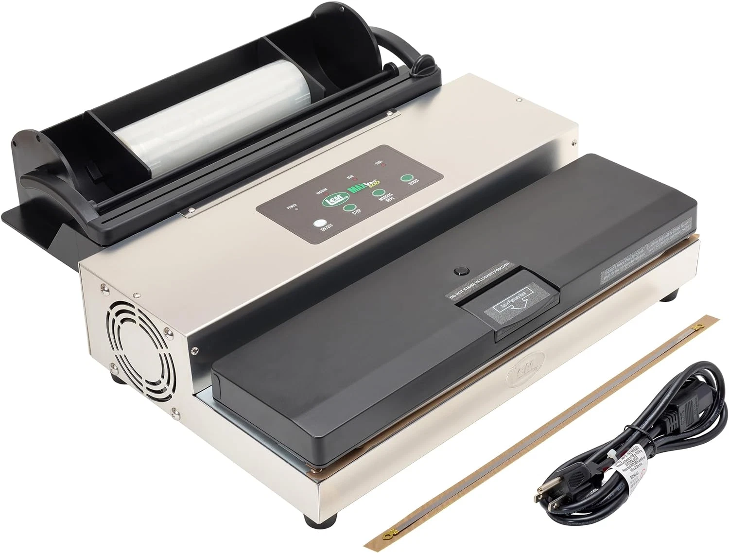 Maxvac 500 Aluminum Vacuum Sealer with Cutter & Removable Bag Holder, Silver