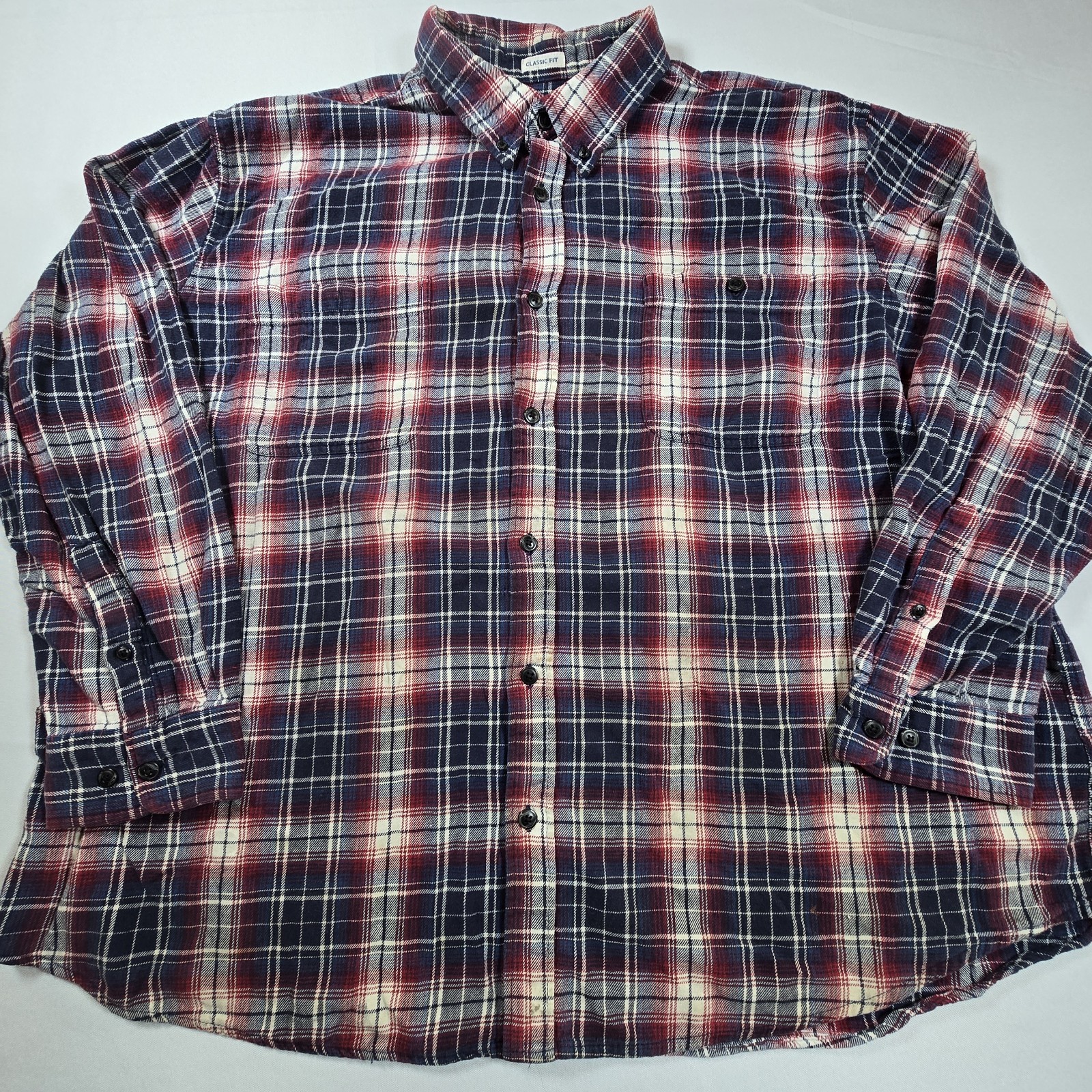 Basic Editions Classic Fit Button-Down Flannel Sh… - image 1