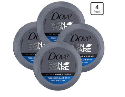 Dove Men+Care Ultra Hydra Cream, Face, Hands and Body care, All Skin Types, 4-