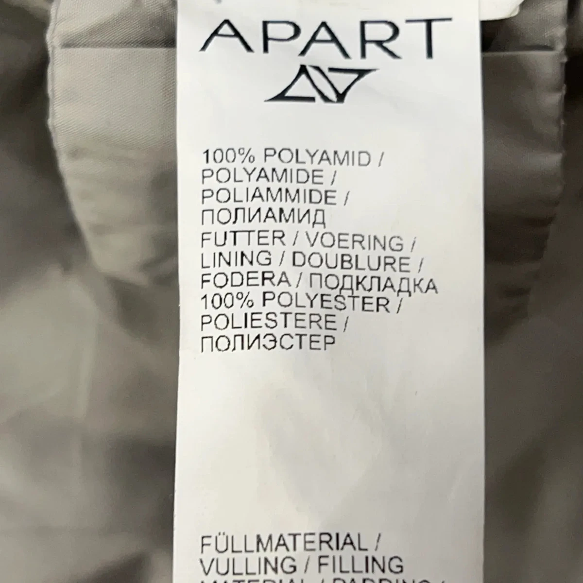 Apart, Jacke, Damen, Größe: 38, Grau, Polyamid/Polyester, Einfarbig #L0m