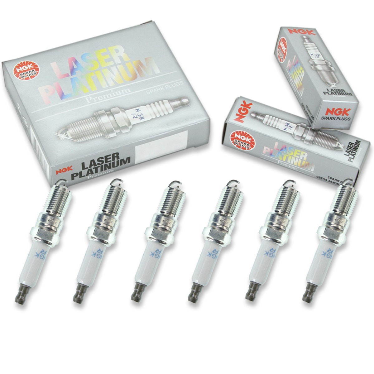 6 pcs NGK Laser Platinum Spark Plugs for 1990-1997 Ford Aerostar 4.0L V6 - um