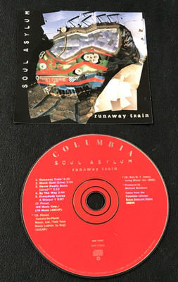 1993 Soul Asylum: Runaway Train VG+ Maxi-Single CD Disc Columbia Rec. w/Insert!