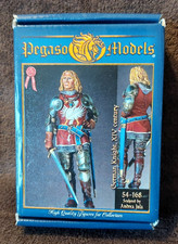 German Knight XIV Century Pegaso white metal toy soldier model kit complete