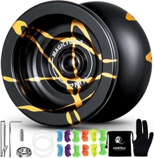 N11 Professional Unresponsive Yoyo N11 Dual Purpose Alloy Trick Yoyo Ball (Black