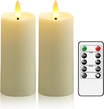 Plastic Waterproof Outdoor Flameless Candles, LED Candles, with Remote Control a