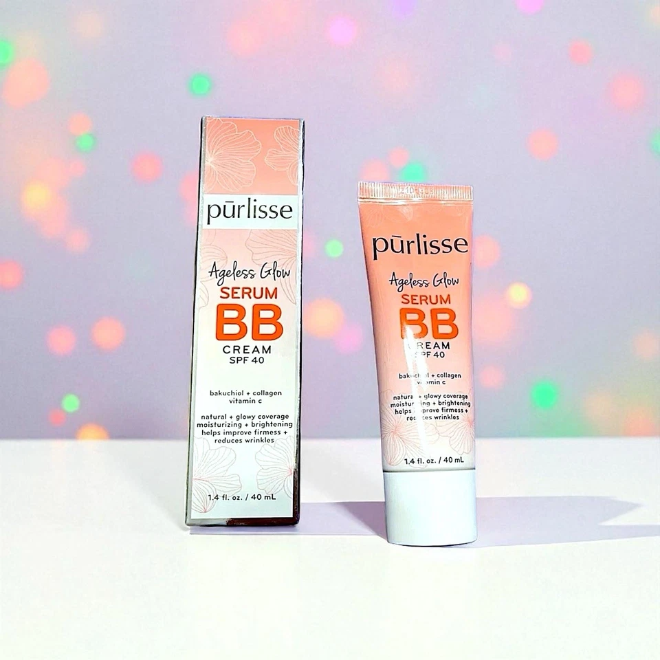 PURLISSE Ageless Glow Serum BB Cream SPF40 TAN DEEP 1.4 fl Oz Brand New In Box - Image 3 of 4