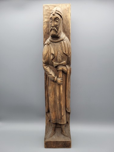 Spanish Ruler And Knight Don Rodrigo Díaz de Vivar EL CID Carved Wood Figurine