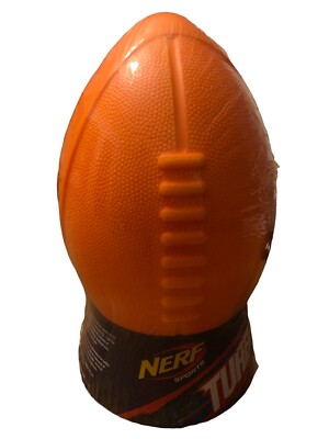 NERF Sports Turbo Jr Football Bright Orange and Titanium Hasbro