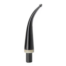 Bent-Taper Black Ebonite Mouthpieces Pipe Stems Fit 9mm Filter Tobacco Pipe Stem