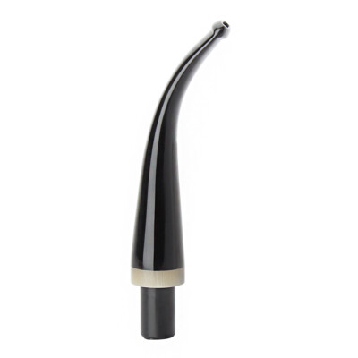Bent-Taper Black Ebonite Mouthpieces Pipe Stems Fit 9mm Filter Tobacco Pipe Stem