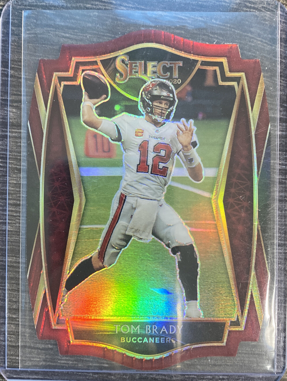 TOM BRADY 2020 Panini Select Premier Level Die Cut Red Prizm #101 Buccaneers