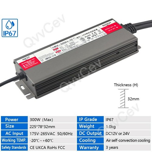 IP67 Waterproof AC to DC 12V 24V Led Lighting Transformers Driver Power Supply - Picture 14 of 17
