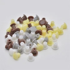 100PCS Plastic Hole Plugs Round Button Plugs Screw Cap Drilling Cover Flush Type