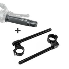 Stummellenker Set für Ducati Monster 796 / 969 Clip On 22mm + Griffe Zaddox S-G1