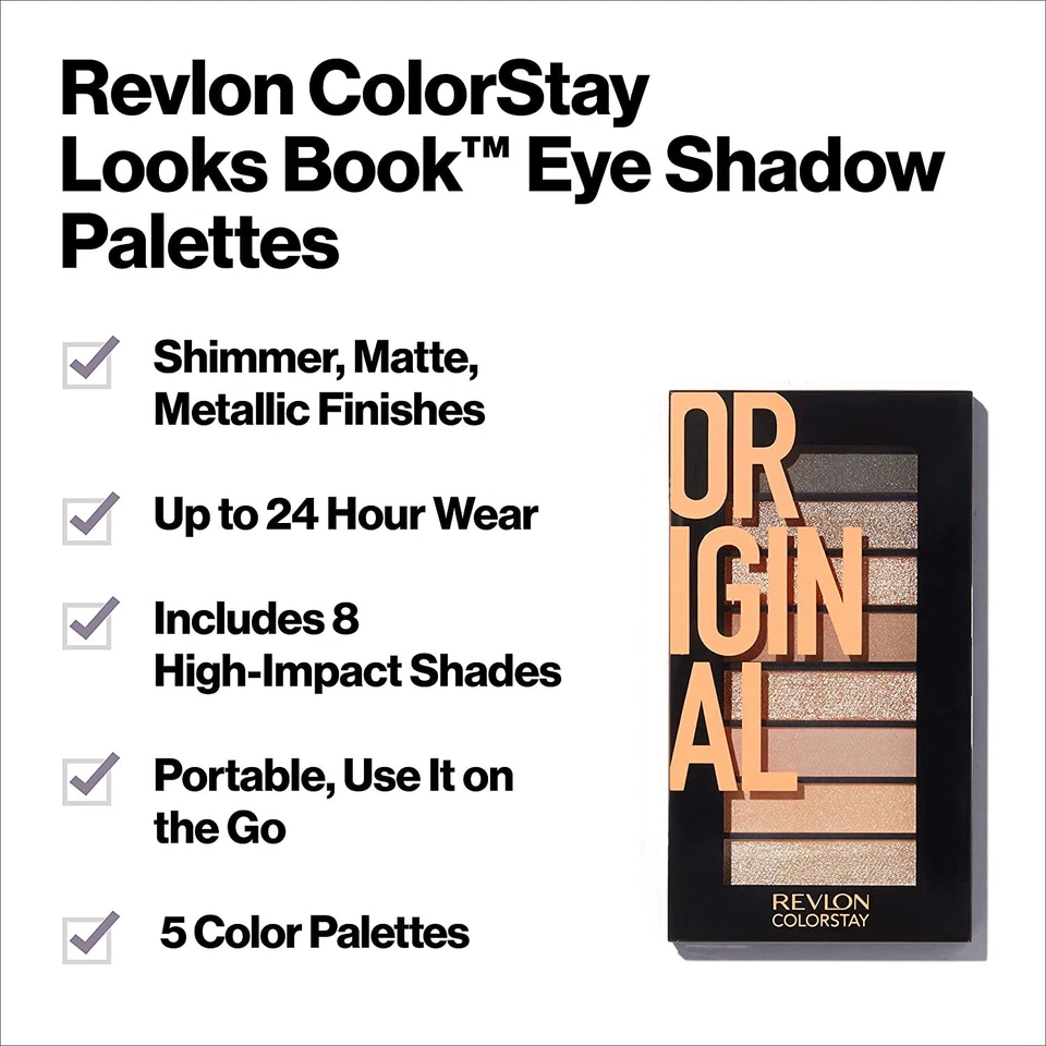 REVLON Colorstay Looks Book Ultra Thin Eyeshadow Palette 3.4g *CHOOSE SHADE* - Image 2 of 4