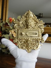 T&uuml;rklingel T&uuml;rglocke Klingelschild Messing Antik Jugendstil Barock Klingel Gold