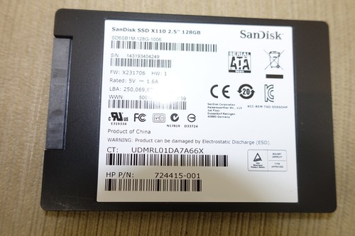 Sandisk 128GB 2.5" X110 Solid State Drive SSD 6Gbp HP PC Mac SD6SB1M-1006 V Nand - 第 2/3 張圖片