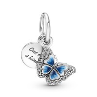 Pandora Schmuck Charm-AnhäNger Silber Blauer Schmetterling 790757C01